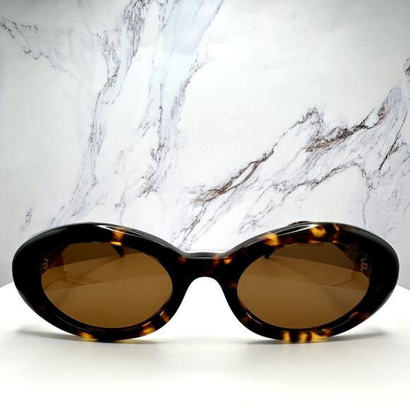 New MIU MIU Sunglasses Brown Tortoise Oval Womens Reverie main image 6